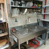 سینک و آبچگان صنعتی و سطل سیخ