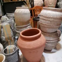 کوزه خمره گلدان سفالی و خام پتینه کد 2|صنایع دستی و سایر لوازم تزئینی|کرج, ساسانی (قلمستان)|دیوار
