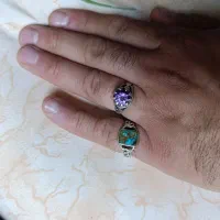 ۲انگشتر نقره جفتش۷تومن