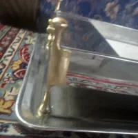 منقل بزرگ استیل دسته پایه برنج|کلکسیون اشیاء عتیقه|دورود, |دیوار