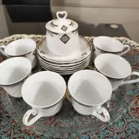 ظروف چایخوری و گل پنبه ای