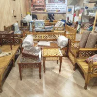 تخت سنتی چوب روس طرح شمسه و خورشید|مبلمان خانگی و میز عسلی|تهران, تهران‌ویلا|دیوار