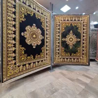 فرش ۹ متری الهه مشکی سبز کلاسیک ترند سال|فرش|مشهد, امیر|دیوار