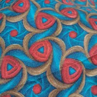 چادر رنگی دوخته شده ، نخی