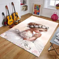 فرشینه باطرح و ابعاد دلخواه، اتاق پذیرایی آشپزخونه