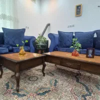 مبل راحتی ۷ نفره مخمل آبی سلطنتی فوق العاده شیک|مبلمان خانگی و میز عسلی|طبس, |دیوار