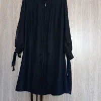 مانتو حریر مشکی