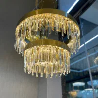 لوستر کریستال آرتین مدرن ۶۰×۴۰ دوطبقه