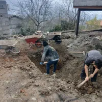 حفاری چاه فاضلاب چاهک مقنی جای شمع کندکاری استخر