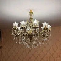 لوستر آترین 6 شاخه  برنجی  با ضمانت‌نامه قسطی بخر