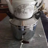 سماور رو گازی با قوری چینی