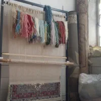 قالی زرع ونیم بافته شده|فرش|کاشان, کارگر|دیوار