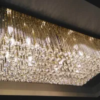 لوستر مستطیل بزرگ سقفی ال ای دی ۱۰۰ در ۵۰