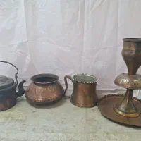 پیسوز مشربه دخل کتری مسی قاجاری قدیمی عتیقه