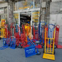 (دو چرخ آجدار ارتفاع۱۴۰)گاری چهار دستی پله بار حمل