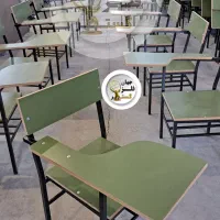 صندلی دانشجویی چوبی/محصلی/ دسته دار(سبزمارتینی)