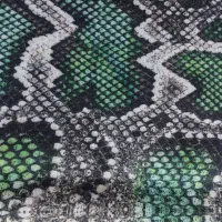 شال پوست ماری نخی سبز منگوله دار،بدون پرز دهی