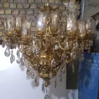 لوستر بزرگ فرشته با دیوار کوب فرشته(خریدفروش برنز)