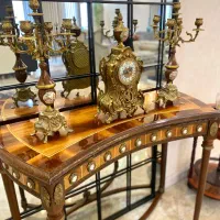 ساعت شمعدان انتیک برنزی لیلی مجنون شمعدون