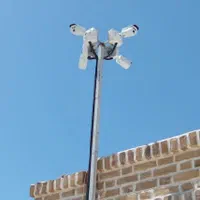 نصب نصاب دوربین مداربسته و انتقال تصویر|دوربین مداربسته|مشهد, حرم مطهر رضوی|دیوار