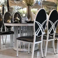 میز شام تالار مدل نوا/رستوران فلز رنگ سفید|عمده‌فروشی|آبادان, |دیوار