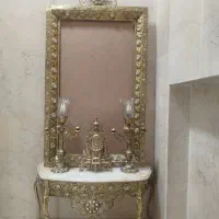 آینه و شمعدان برنز