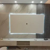 کاغذدیواری،رنگ کاری،پشت تی وی،آینه کاری