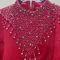 لباس مجلسی پیراهن 42 44 قرمز ویژه شب یلدا عروس