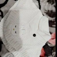 شنل بافت نوزادی خارجی برند kiabi رنگ شیری