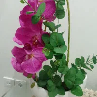 گل  مصنوعی ارکیده و گلدان قیمت مناسب