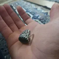 انگشتر  نقره با سنگ یشم