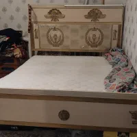 سرویس خواب دونفره با تشک وکف نئوپان چوب وفلز|تخت و سرویس خواب|کرمانشاه, |دیوار