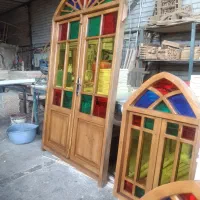 درب پنجره چوبی راش گردو|مصالح و تجهیزات ساختمان|تبریز, |دیوار