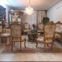 مبل ۹نفرسلطنتی کرم طلایی|مبلمان خانگی و میز عسلی|تهران, افسریه شمالی|دیوار