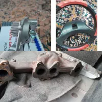 بغل اگزوز فابریک واتر پمپ پژو و فرمان قدیمی پژو