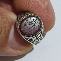 فروش انگشتر نقره با نگین عقیق خطی