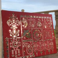 تابلوی لیوان آرت قرمز|تابلو، نقاشی، عکس|رشت, گلباغ نماز|دیوار