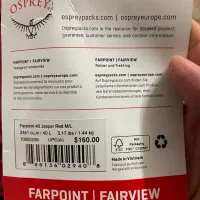 کوله پشتی سفری آسپری Osprey|کوهنوردی و کمپینگ|زاهدان, |دیوار