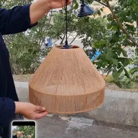 لوستر و اباژور رافیا|لوستر و چراغ آویز|سنندج, |دیوار