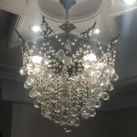 دو عدد لوستر کریستال چک
