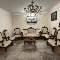 مبل استیل تراش دست چوب گردو