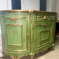 کنسول سبز درباری آنتیک|بوفه، ویترین، کنسول|تهران, سید خندان (جلفا)|دیوار
