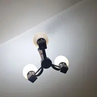 لوستر ۳ شاخه چوبی