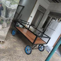 گاری دستی نبشی ۴سنگین چوب mdf