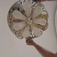 یک جفت لوستر کریستالی کنترلی|لوستر و چراغ آویز|رشت, فلسطین|دیوار