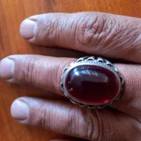 انگشتر یاقوت درشت با رکاب نقره سنگین نو|جواهرات|خمینی‌شهر, |دیوار