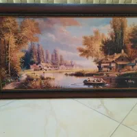 تابلو با قاب چوبی|تابلو فرش|قم, انسجام|دیوار