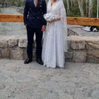 لباس محضری سفید پولکی