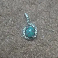 گردنی نقره با سنگ فیروزه