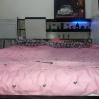 تخت خواب ۲ نفره ام دی اف سفارشی ساز بهمرا تشک فنری